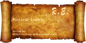 Rozina Endre névjegykártya